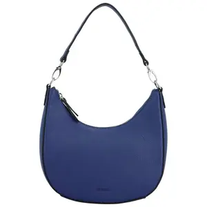 Elegantní dámská kožená kabelka přes rameno Priff, modrá