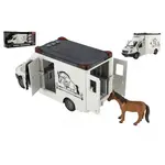 Prepravník zvierat plast  28 cm s koňom, na zotrvačník,so svetlom a zvukom