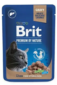 Brit Premium Cat Kapsa Liver For Sterilised 100g