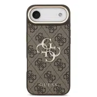 Zadní kryt Guess PU Leather 4G Metal Logo Gold Frame pro Apple iPhone Air, hnědá