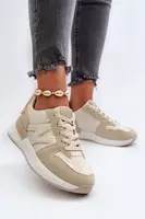 FB2 Dámske tenisky z ekokože béžové Kaimans