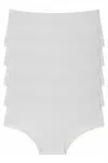 98545 Dewberry Women Panties High Waist Pack of 5-WHITE