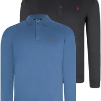 DOUBLE SET V4007 DEWBERRY MEN'S SWEATSHIRT-NAVY-INDIGO