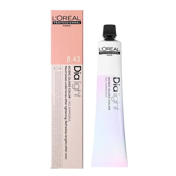 Přeliv na vlasy Loréal Dialight 50 ml - odstín 8.43 blond světlý měděný zlatý - L’Oréal Professionnel + dárek zdarma