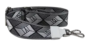 NovaKabelka.cz Látkový přídavný popruh geometrico nero bianco