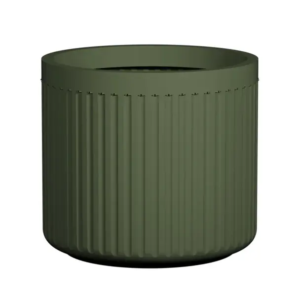 Květináč Turris Low, šedozelená, více velkostí - Pottery Pots Velikost: XS - ⌀ 25, v. 22,5 cm