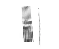 Vlnitá sponka Duko 527N - 7 cm, stříbrná - 10 ks