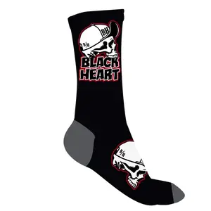 Ponožky BLACK HEART Cap Skull Socks šedo-černá 8-9