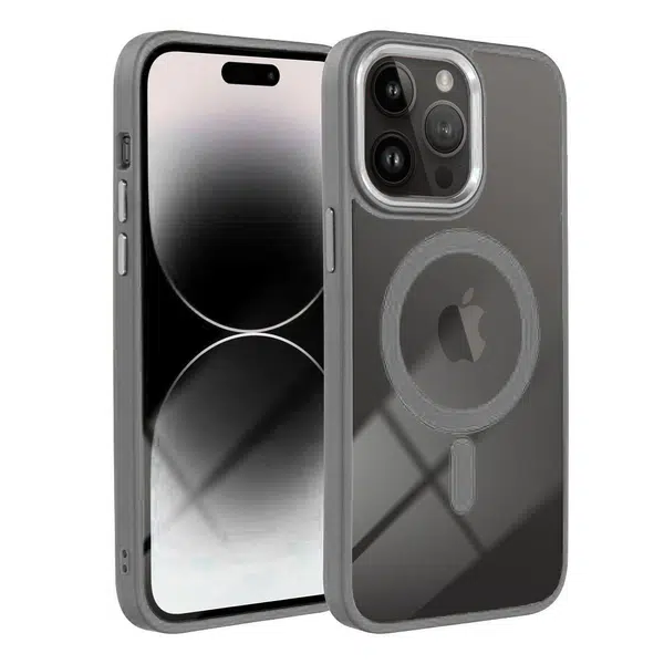 Zadní kryt COLOR EDGE MAG COVER case compatible with MagSafe pro Apple iPhone 15, titanově šedá