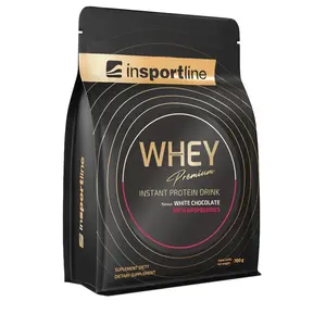 Protein inSPORTline WHEY Premium 700g bílá čokoláda s malinami