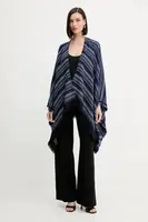 Vlněné pončo Missoni tmavomodrá barva, MA9EWODA413