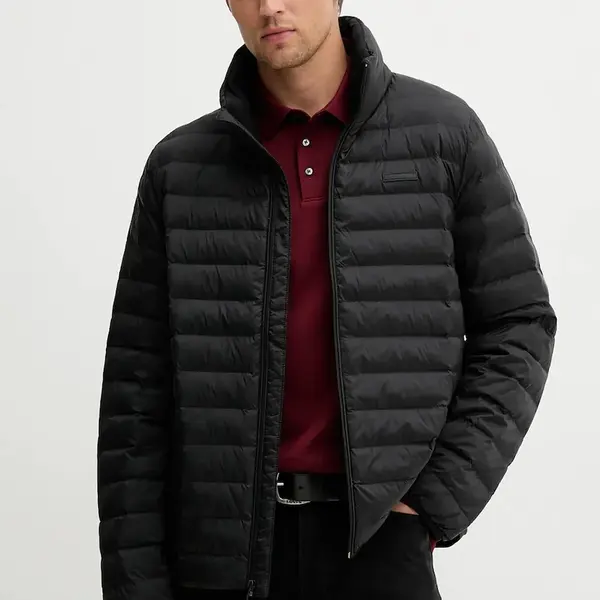 Bunda Calvin Klein černá barva, přechodná, LV04LC506G