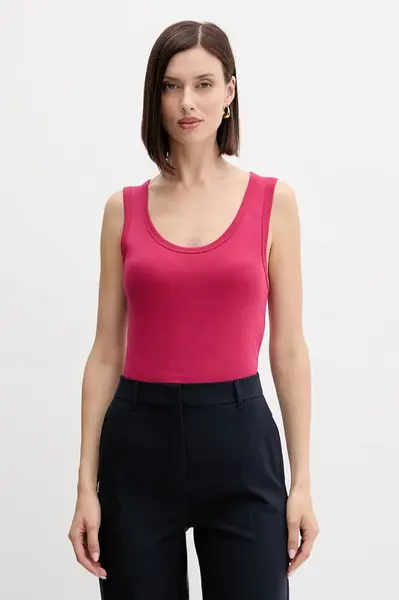 Bavlněný top United Colors of Benetton šedá barva, 3GA2DH010