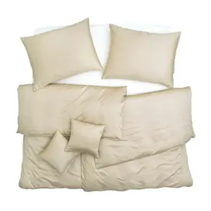 SCANquilt povlečení SATÉN PLUS béžová 140 x 200/70 x 90 cm