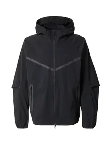 Nike Sportswear Prechodná bunda  sivá / čierna