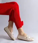 Gemre Beige classic eco-leather loafers Pelayo