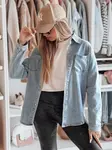 Koszula damska jeansowa oversize BLUJANES niebieska Dstreet