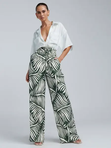 BWLDR Nohavice 'Alaila'  jedľová / biela