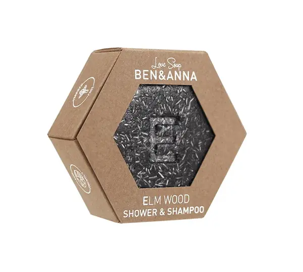 Ben & Anna Tuhý šampon a mýdlo Elm Wood 60 g