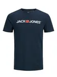 JACK & JONES Tričko 'Essentials'  tmavomodrá / oranžová / biela