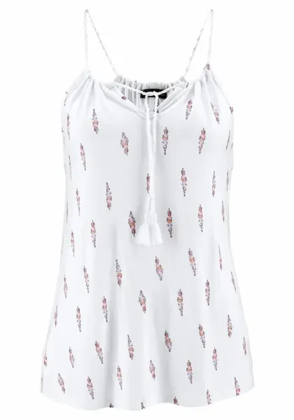 LASCANA Top  broskyňová / biela