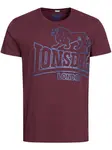 LONSDALE Tričko 'Langsett'  zafírová / tmavočervená