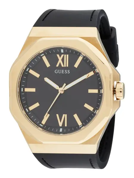 GUESS Analógové hodinky 'Emperor'  zlatá / čierna