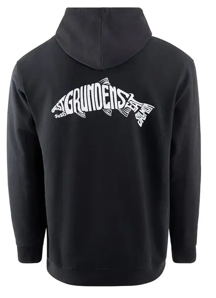 Grundéns mikina eat your words dwr hd hoodie black salmon graphic - l