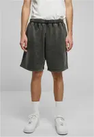 Black Heavy Stone Washed Sweat Shorts