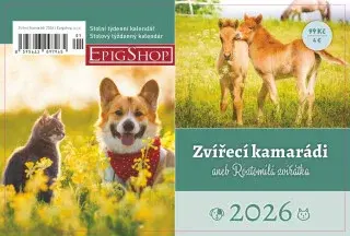 Kalendář 2026 Zvířecí kamarádi aneb Roztomilá zvířátka - stolní, týdenní