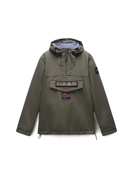 NAPAPIJRI Prechodná bunda 'Rainforest'  jedľová / tmavočervená / čierna