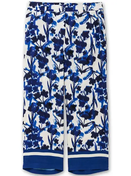 SHEEGO Nohavice  modrá / tmavomodrá / biela