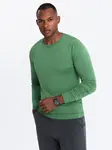 Ombre Classic men's sweater with round neckline - green