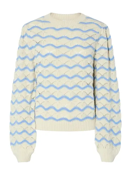 YAS Sveter 'YASVIMA'  nebielená / svetlomodrá