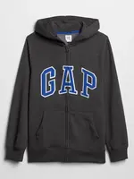 Černá klučičí mikina GAP Logo zip hoodie