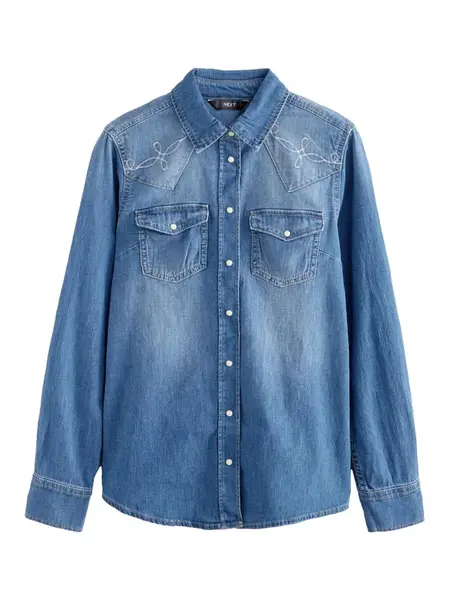 Next Blúzka  modrá / modrá denim