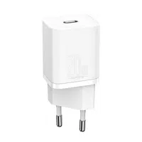 Baseus CCSUP-B02, Super Si, QC3.0, PD 20W, USB-C,  bílá