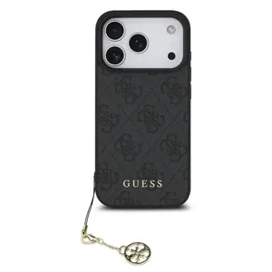 Zadní kryt Guess 4G Charm pro Apple iPhone 17 Pro, tone on tone grey