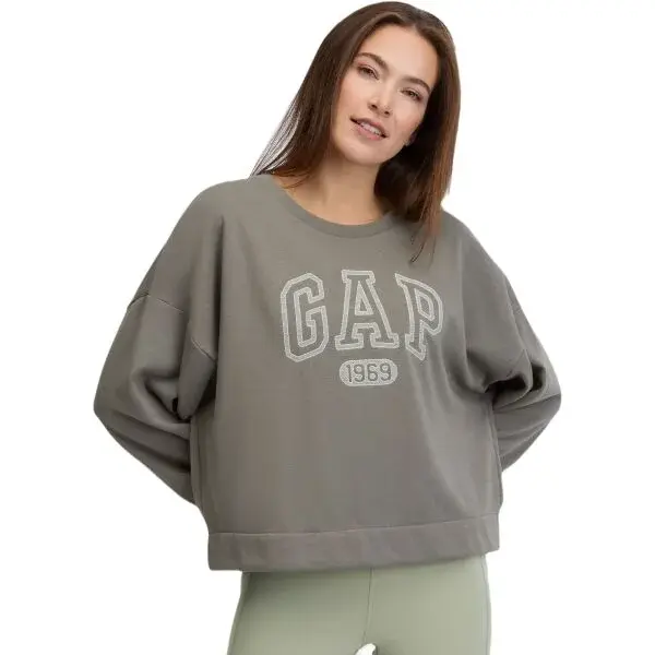 GAP FASHION LOGO Dámská mikina, šedá, velikost