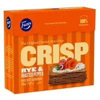 Fazer Crisp Žitné s příchutí pečené papriky křupavé plátky 200 g