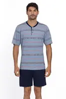 Pánské pyžamo krátké CARLOS 4XL Modrá