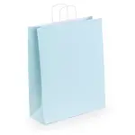 50 x Dárkové tašky z kraftového papíru 320x400x120mm, světle modré | RAJA