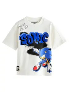 Next Tričko 'Sonic'  nebielená / modrá