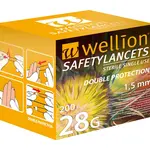 Wellion Safety Lancets 28G jehly jednorázové 200 ks