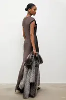 Šaty Answear.LAB hnědá barva, maxi