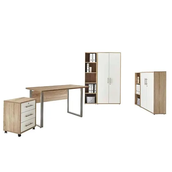 MID.YOU KANCELÁŘ, bílá, Sonoma dub