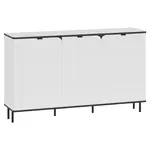 Carryhome ŠIROKÁ KOMODA, bílá, 136,8/82/35,2 cm