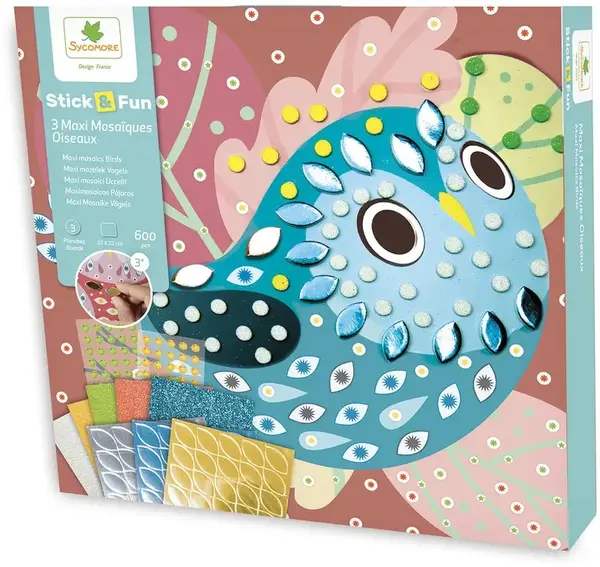 Stick & Fun - mozaika - vtáky