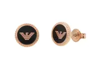 Emporio Armani Luxusné bronzové náušnice s logom EGS2534221