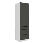 Vysoká potravinová skříňka Aria 60 DKS-210 3S 1F - Premium Box Barva korpusu: Bílá, Barva dvířek: GR - Graphite AFM